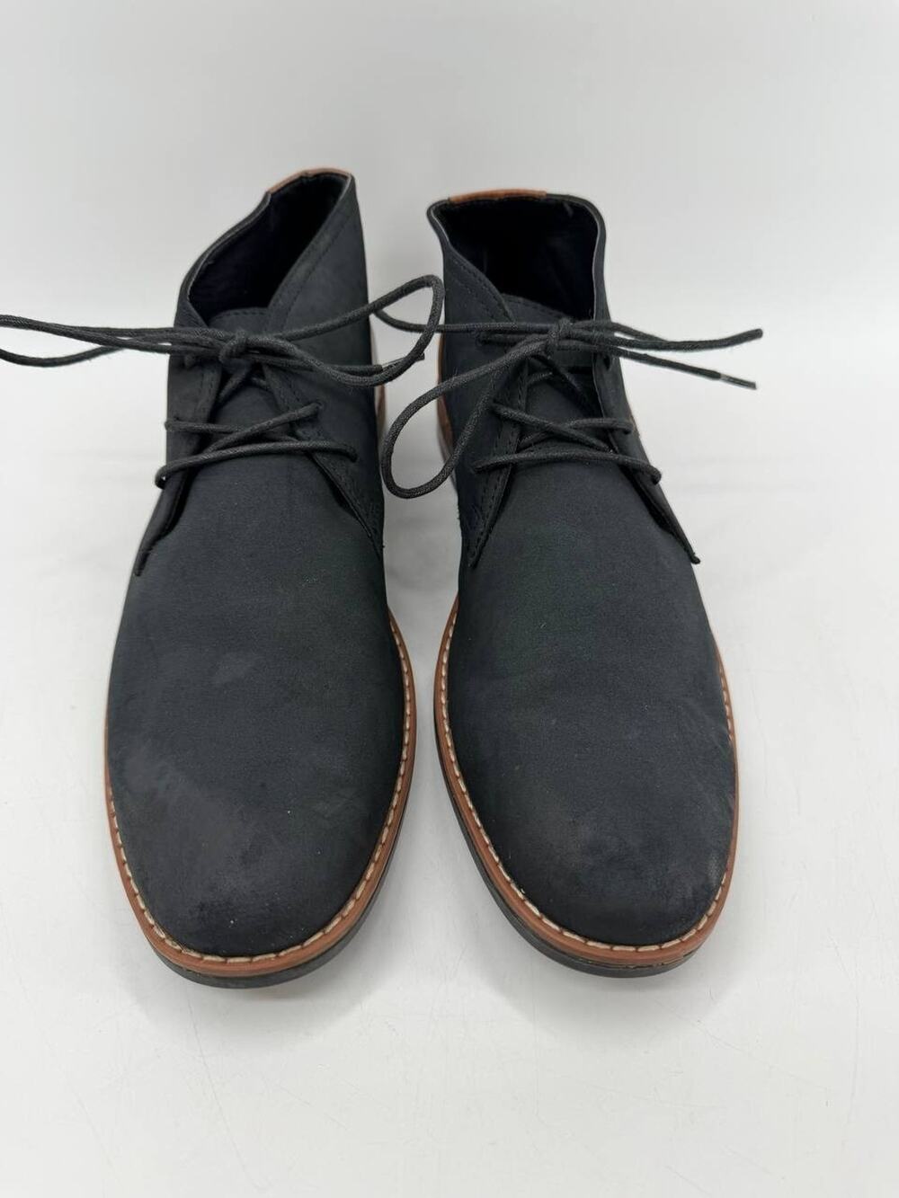 Restoration Barrow Men's Black Faux Suede Chukka Desert Boots Size 10.5 M